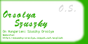 orsolya szuszky business card